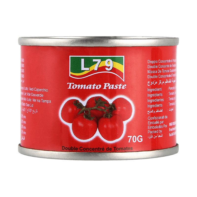 70 g ingeblikte (gemakkelijk open/ hard open) geconcentreerde tomatenpasta